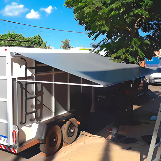 Toldo Cortina com Braço residencial em São Roque SP